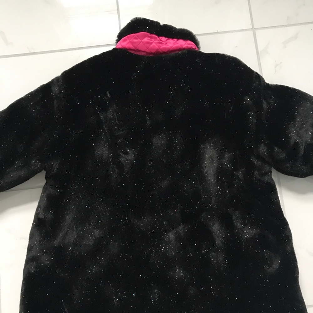 Like New Flapdoodles faux fur swing coat Size 7 - Picture 7 of 8